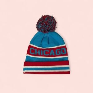 Chicago Knit Pom Beanie Cap